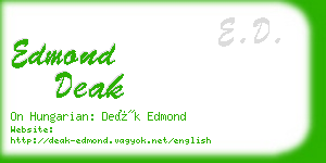 edmond deak business card